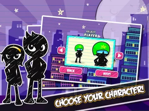 Capturas de tela do Stick Swing N Fly - Multiplayer Tight Rope StickMan Game iPad 