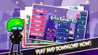 Capturas de tela do Stick Swing N Fly - Multiplayer Tight Rope StickMan Game