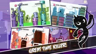 Capturas de tela do Stick Swing N Fly - Multiplayer Tight Rope StickMan Game