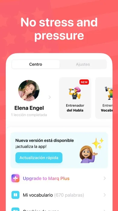 Ảnh chụp màn hình của Marq English practice with AI