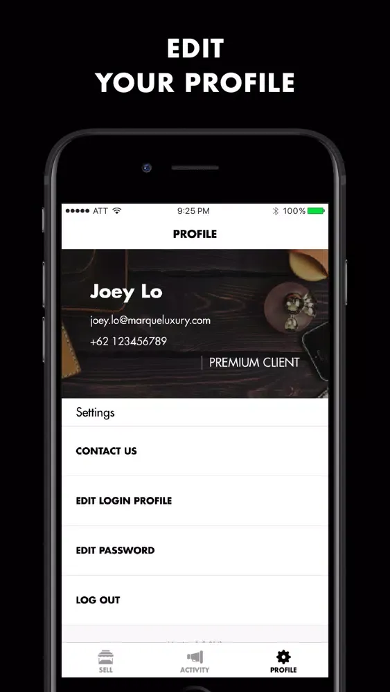 Tangkapan layar Marque App