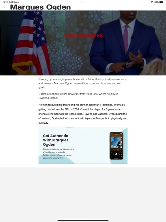 Marques Ogden iPad  Screenshots