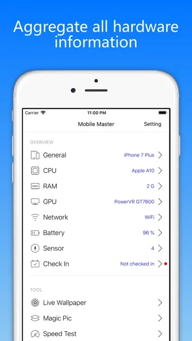 Ảnh chụp màn hình của Mobile Master-CPU Master