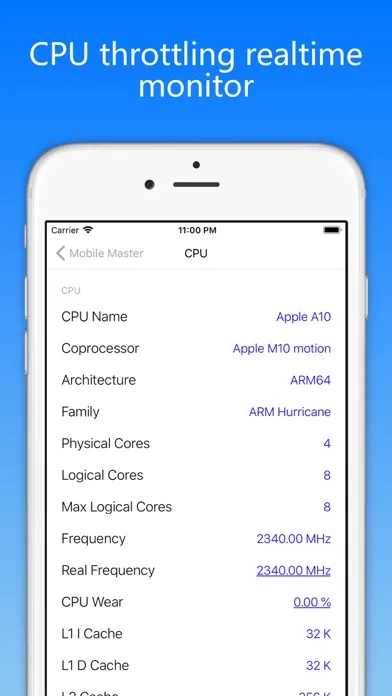 Ảnh chụp màn hình của Mobile Master-CPU Master