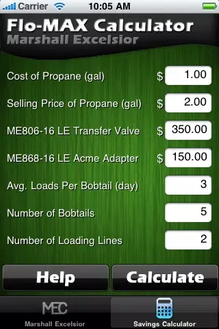 FloMax LE Savings Calculator Screenshots