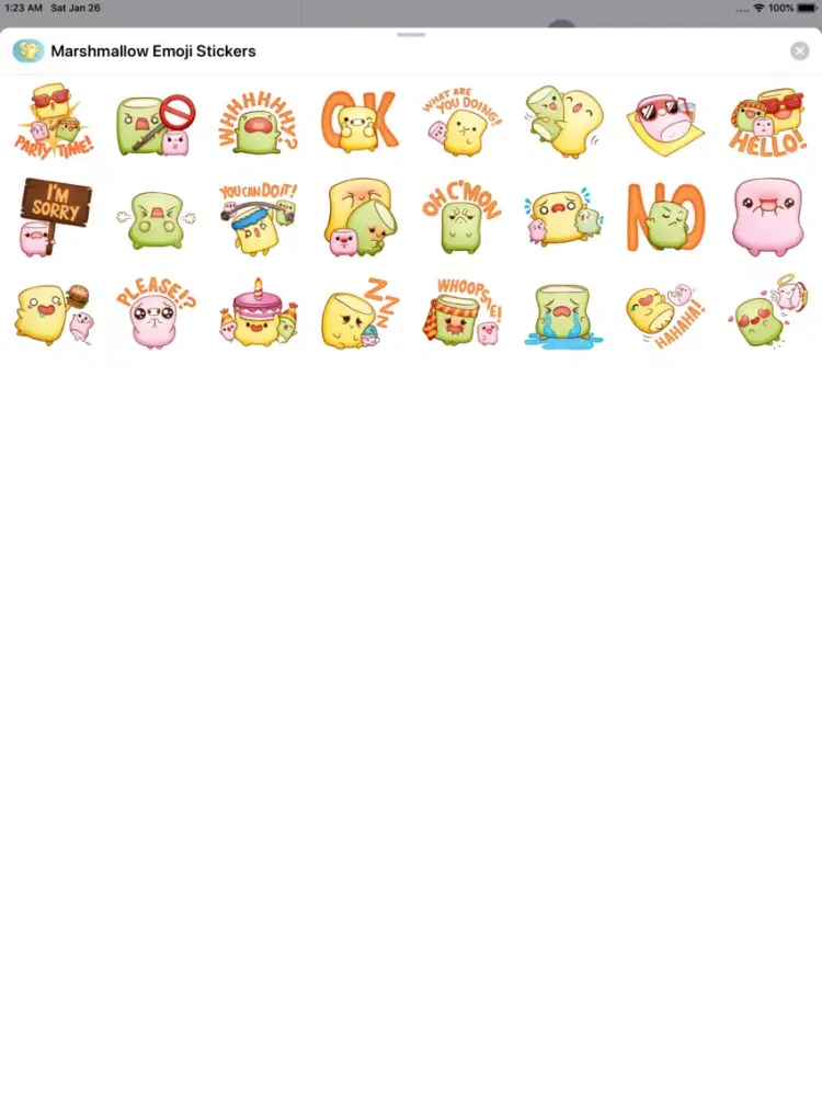 Marshmallow Emoji Stickers iPad  স্ক্রিনশট