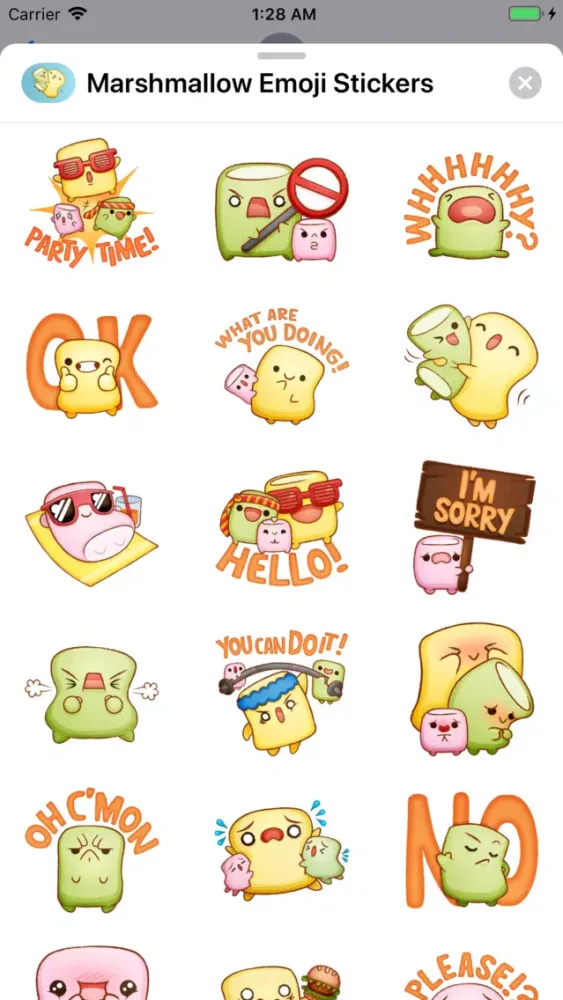Marshmallow Emoji Stickers স্ক্রিনশট