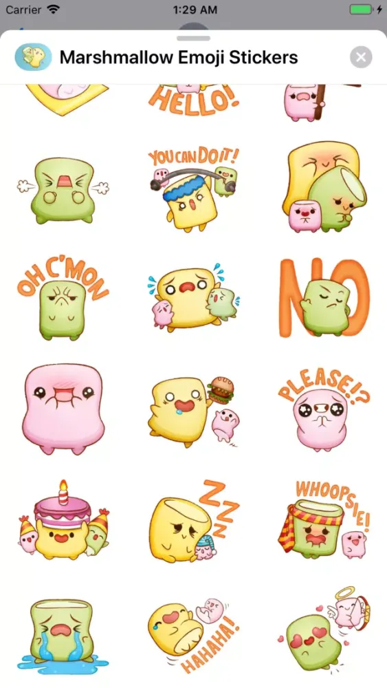 Marshmallow Emoji Stickers স্ক্রিনশট