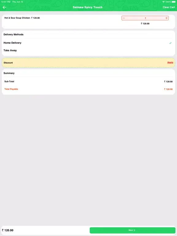 Ảnh chụp màn hình của Marso Customer iPad 