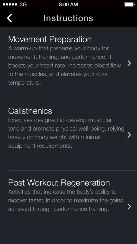 Fitness Preparation Screenshots