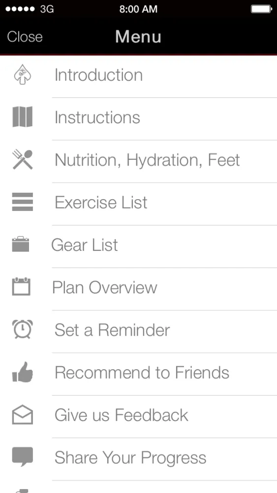 Fitness Preparation Screenshots