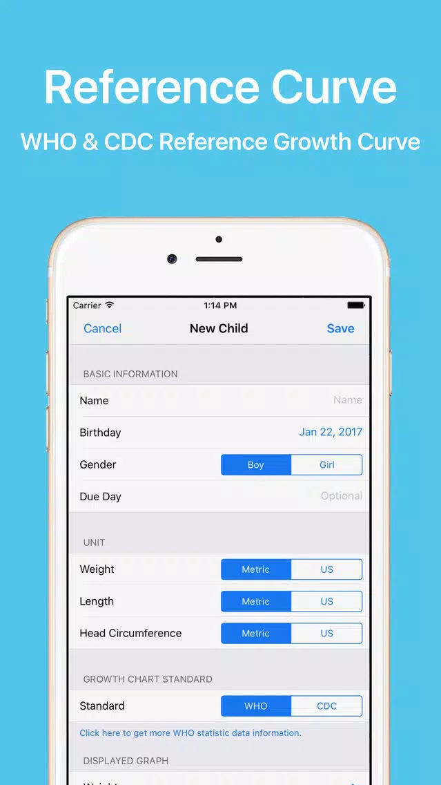 Growth - Baby Growth Data Recorder Screenshots