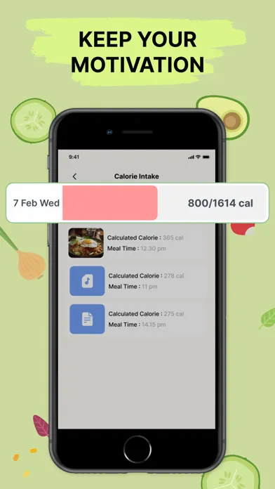 Captures d'écran de FoodLog : Calorie Tracker