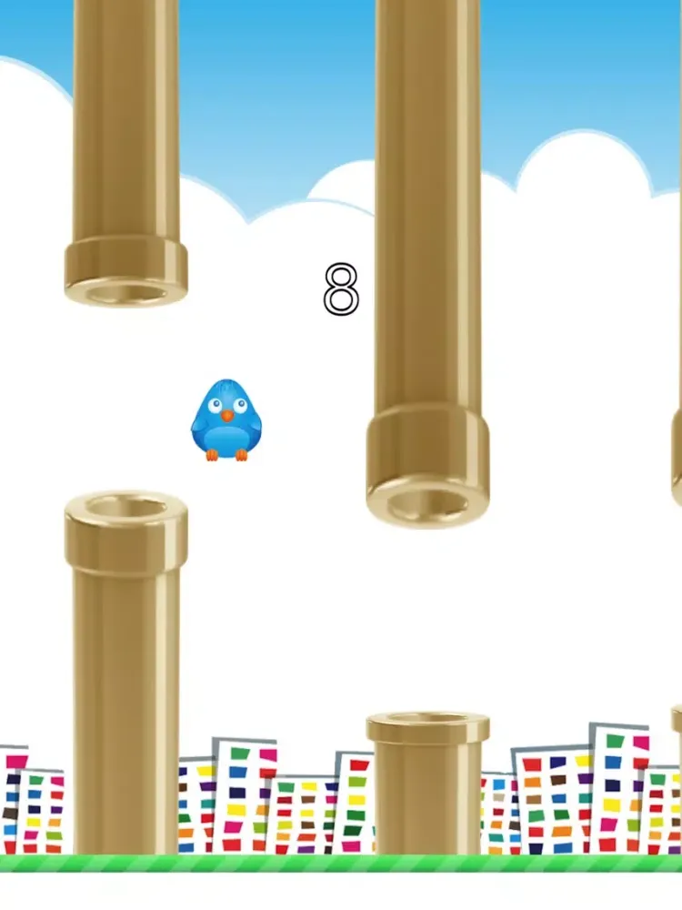 Zrzuty ekranu Flappy Blue - City Bird iPad 