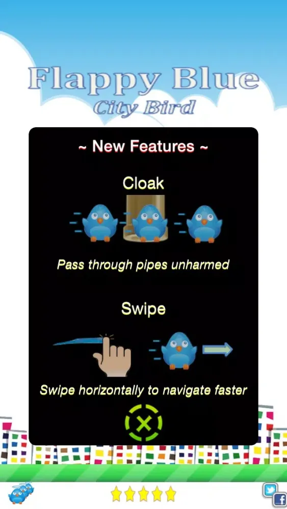 Zrzuty ekranu Flappy Blue - City Bird