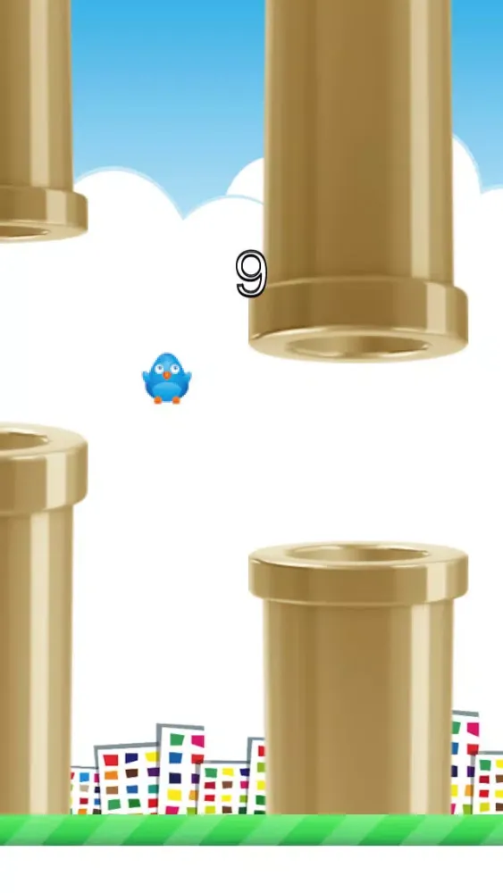 Zrzuty ekranu Flappy Blue - City Bird
