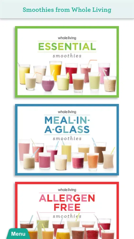 Ảnh chụp màn hình của Smoothies from Whole Living for iPhone/iPod Touch