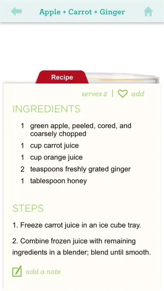 Ảnh chụp màn hình của Smoothies from Whole Living for iPhone/iPod Touch