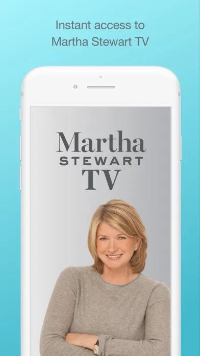 Capturas de tela do Martha Stewart TV