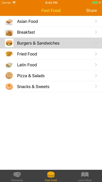 Скриншоты Cholesterol Food Reference