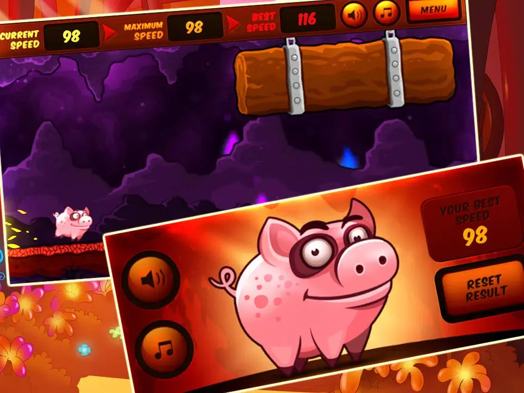 Capturas de tela do Parkour Flappy Pig iPad 