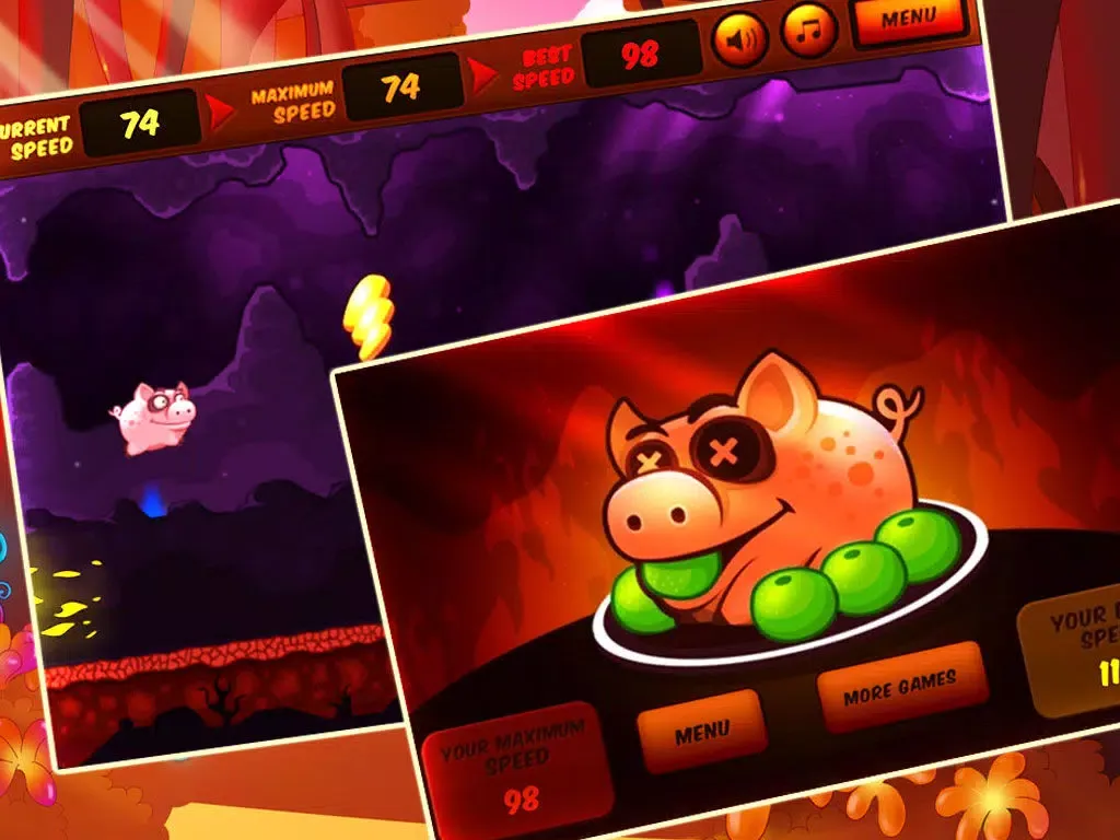 Capturas de tela do Parkour Flappy Pig iPad 