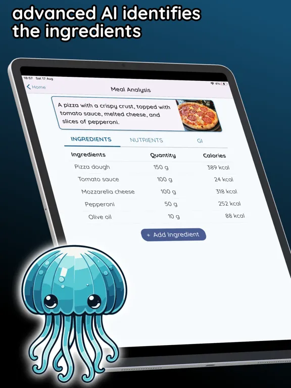 Jellyfish AI Calorie Counter iPad  Screenshots