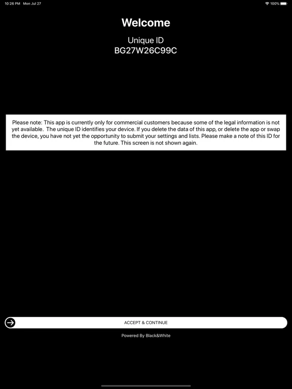 Blueline Bestell App iPad  Screenshots