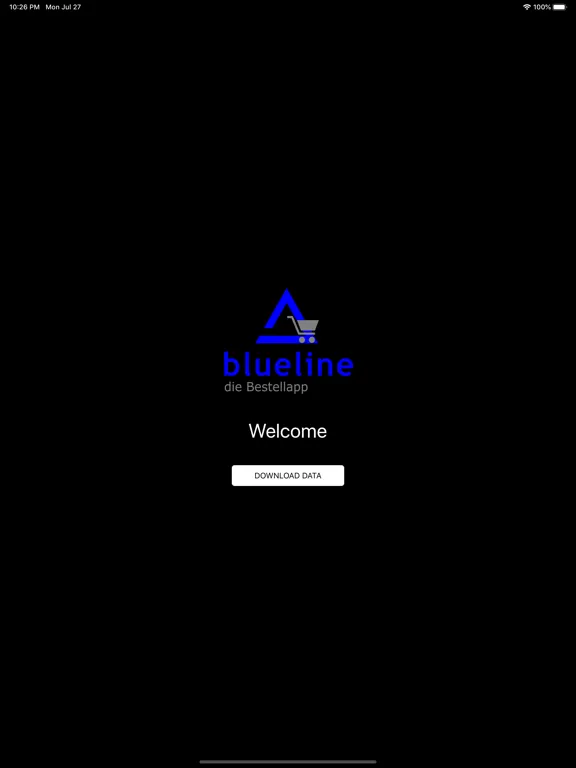 Blueline Bestell App iPad  Screenshots