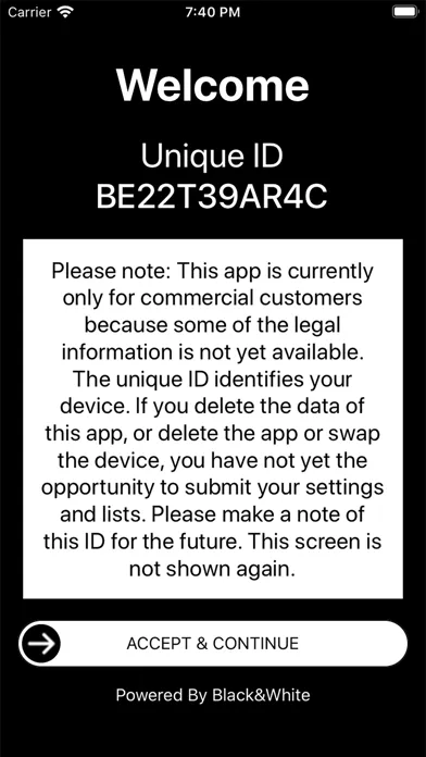 Blueline Bestell App Screenshots