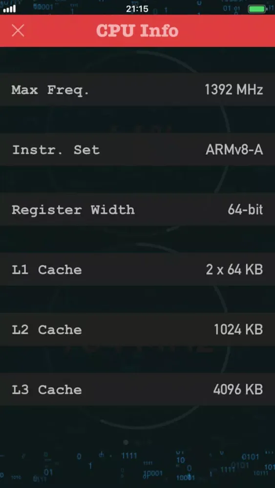 iCPU - Processor Info Ekran Görüntüleri
