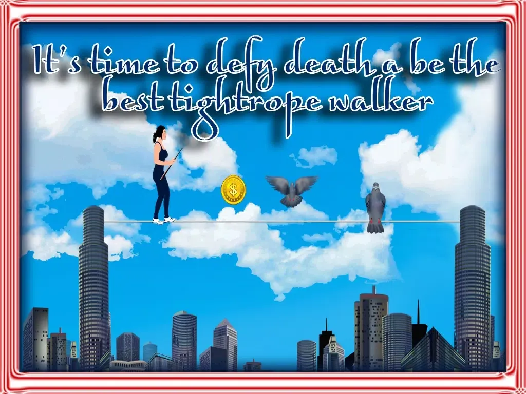 Equilibrium Balance Feat of Death : The tightrope sky walker above the City - Free Edition iPad  Screenshots