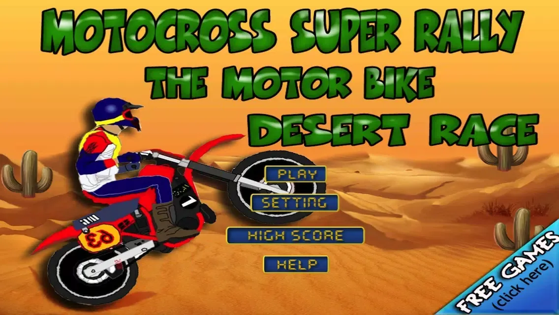 Motocross super rally - The motor bike desert race - Free Edition 스크린샷