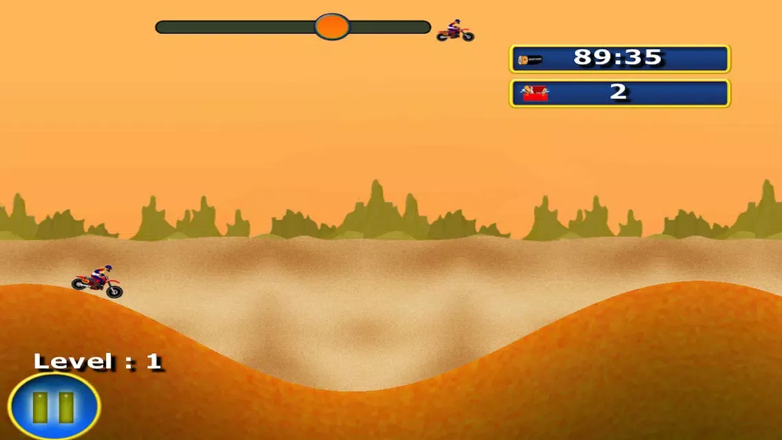 Motocross super rally - The motor bike desert race - Free Edition 스크린샷