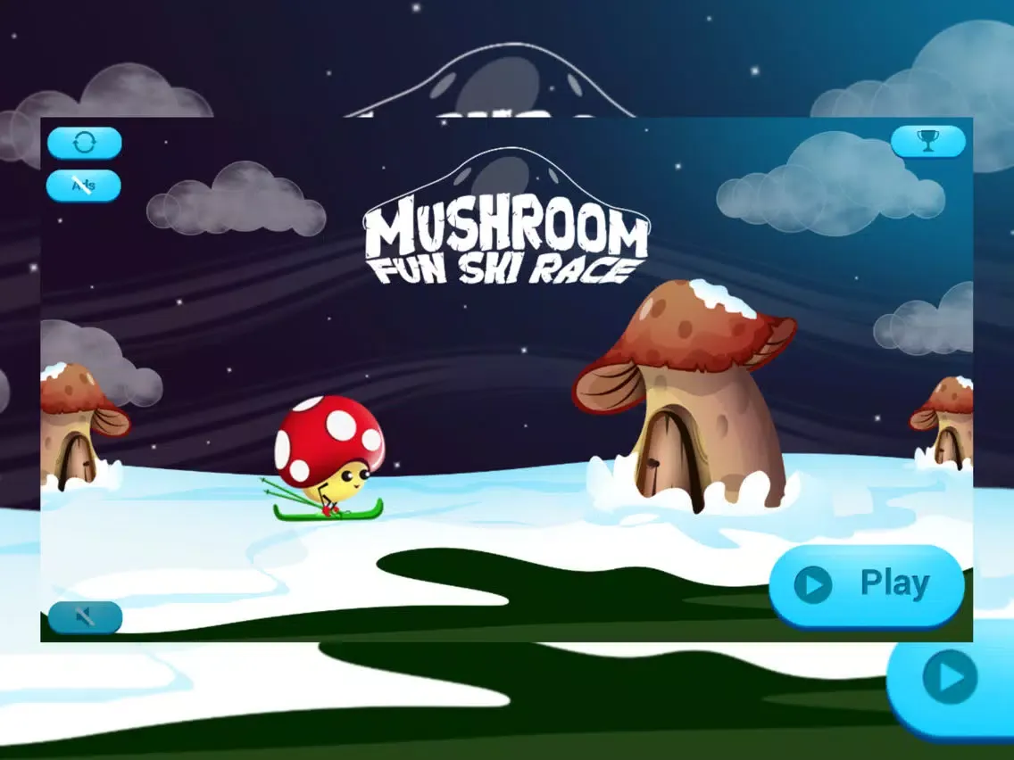 Mushroom Fun Ski Race - Free iPad 應用截圖