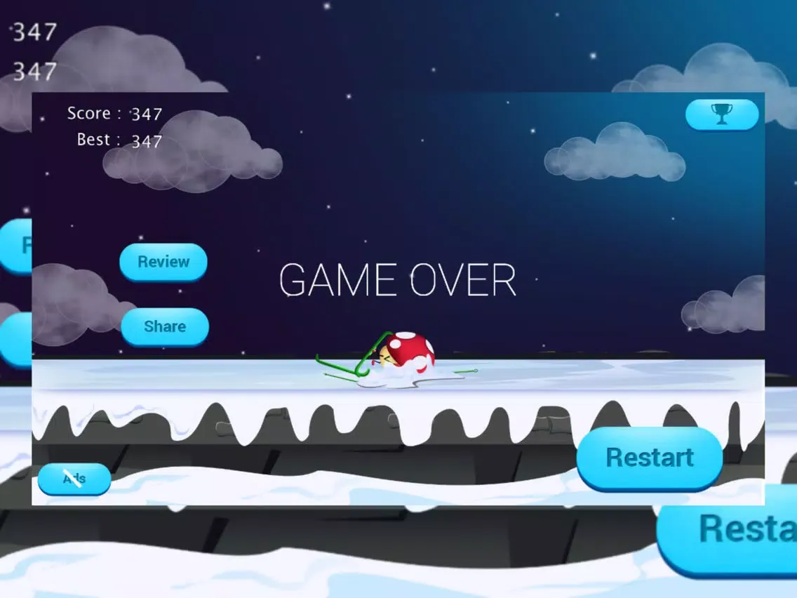 Mushroom Fun Ski Race - Free iPad 應用截圖