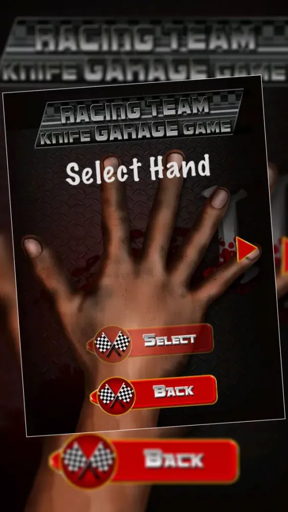 Racing Team Knife Garage Game : The Race across your finger - Free Edition স্ক্রিনশট
