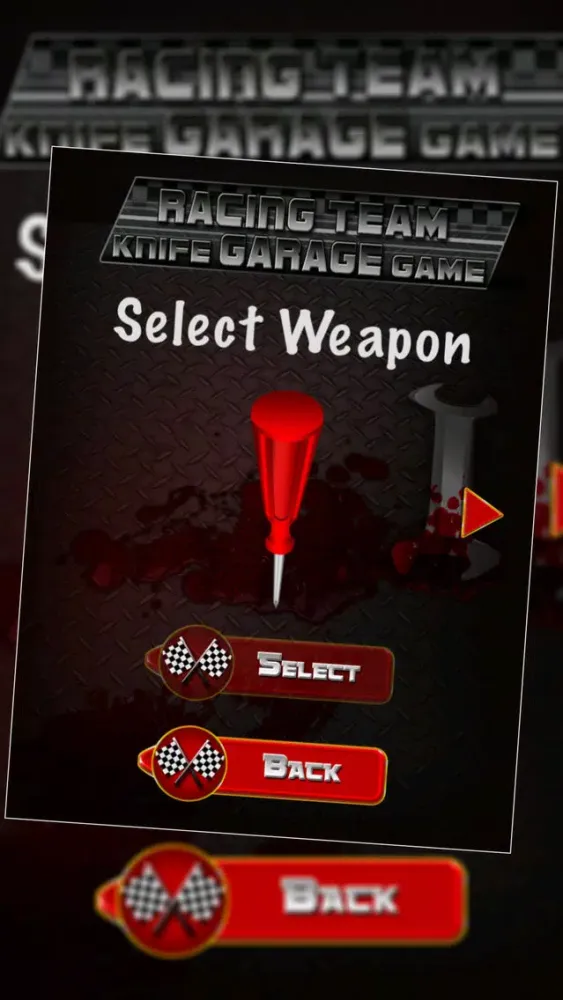 Racing Team Knife Garage Game : The Race across your finger - Free Edition স্ক্রিনশট