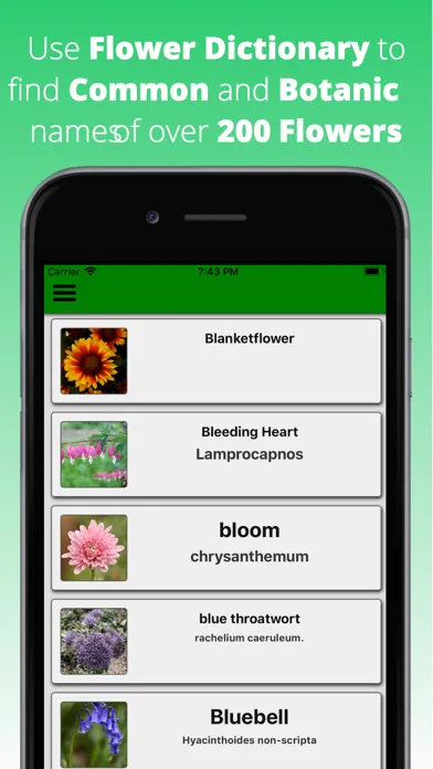 Zrzuty ekranu Flowers Dictionary