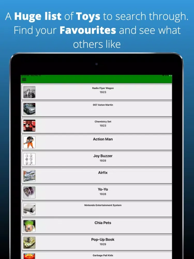 Toys Dictionary iPad  Screenshots