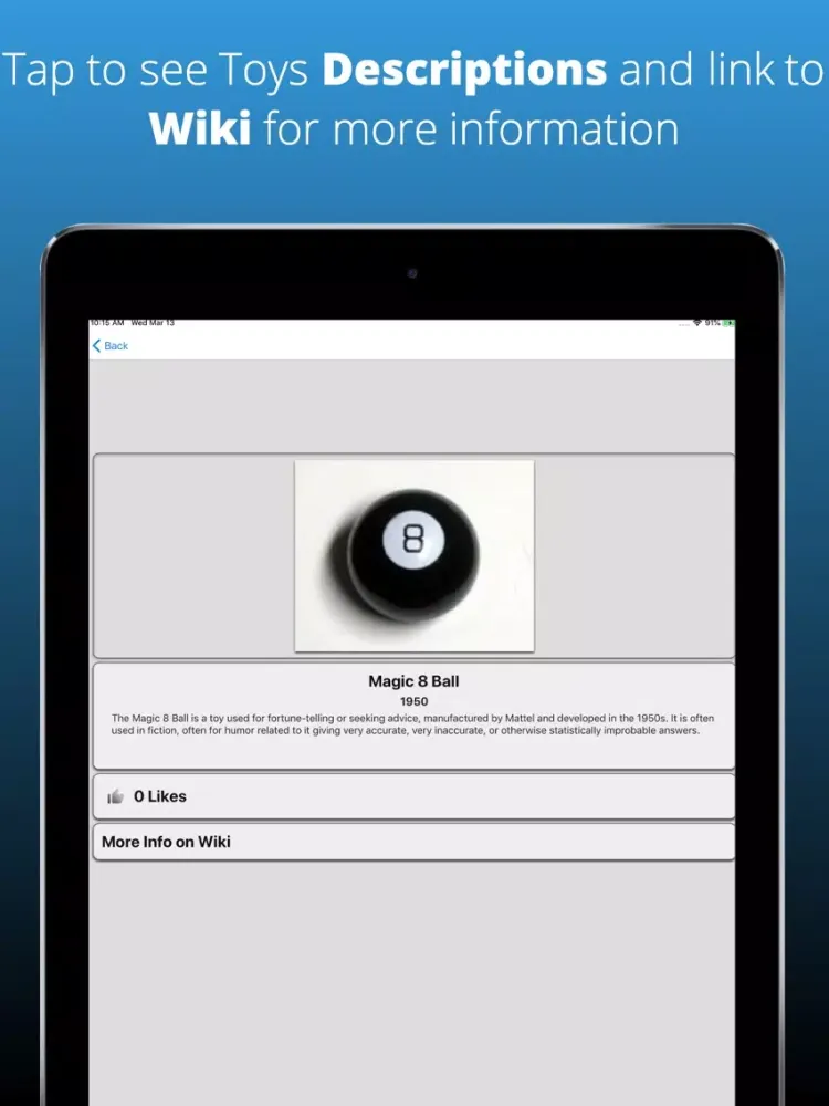 Toys Dictionary iPad  Screenshots