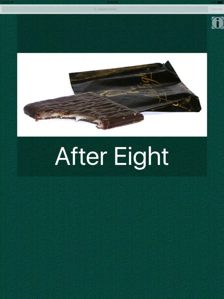 Chocolates & Sweets Dictionary iPad  স্ক্রিনশট