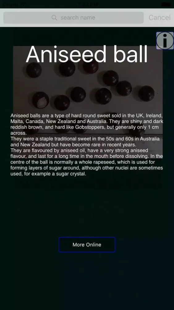 Chocolates & Sweets Dictionary স্ক্রিনশট