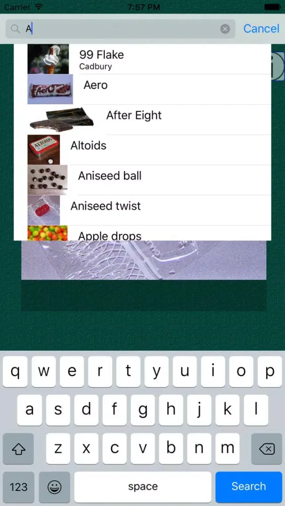 Chocolates & Sweets Dictionary স্ক্রিনশট