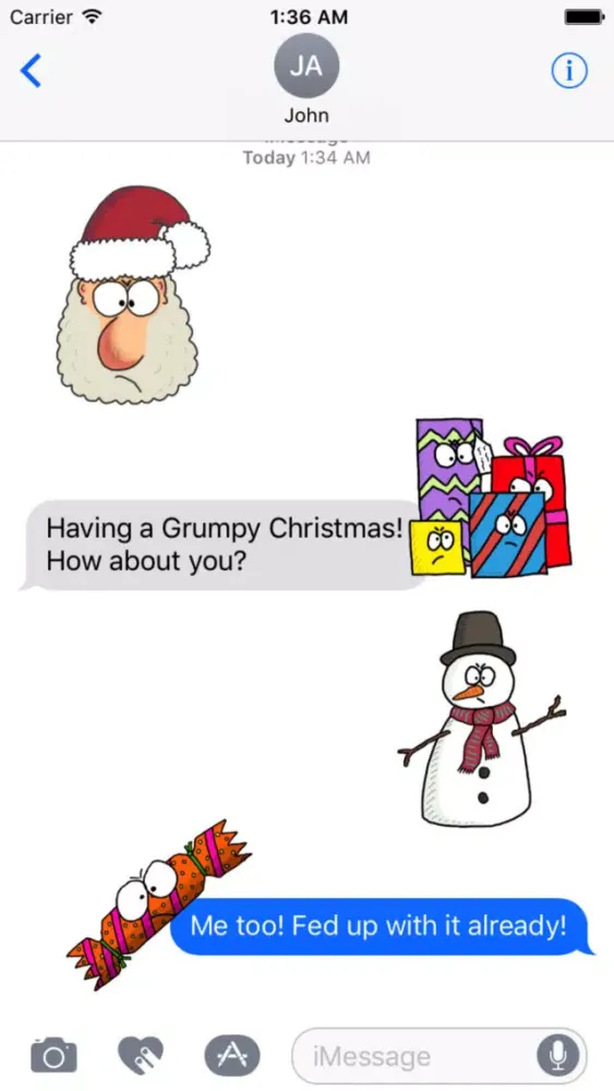 Ảnh chụp màn hình của Grumpy Xmas Stickers for Christmas