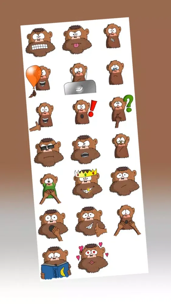 Grumpy Monkey Stickers スクリーンショット