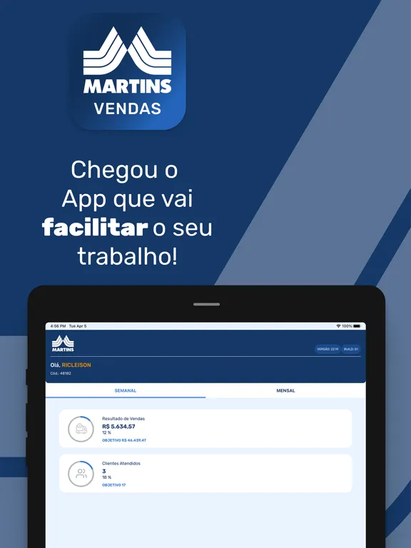 Martins Força de Vendas iPad  Screenshots