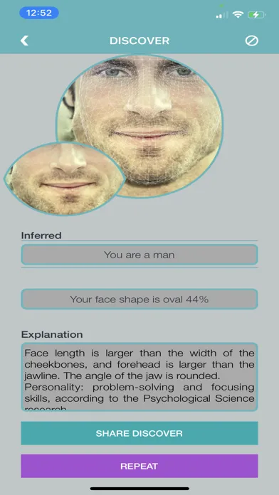 Capturas de tela do Face Look with AI