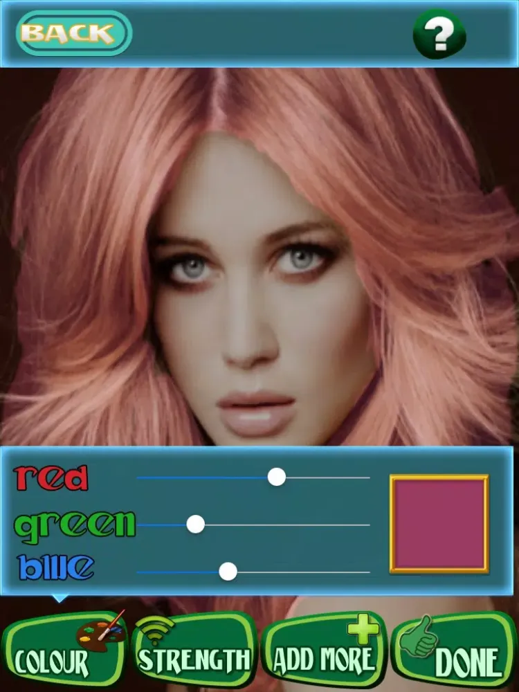 ภาพหน้าจอของ Color your hair - the ultimate tools to dye your hair right - Free Edition iPad 