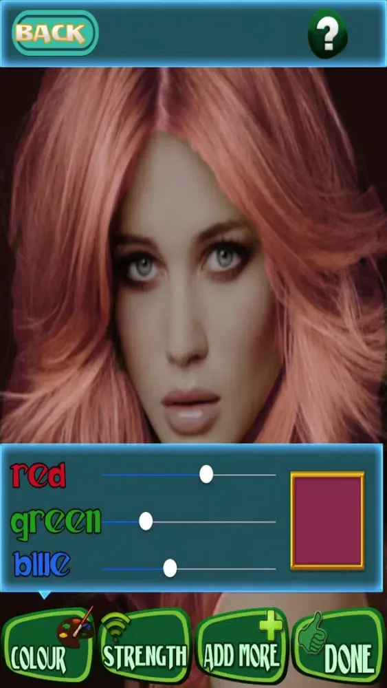 ภาพหน้าจอของ Color your hair - the ultimate tools to dye your hair right - Free Edition